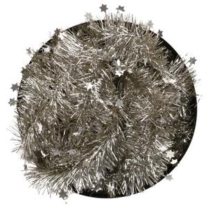 Decoris Kerstslinger - Champagne - 270 X 10 Cm - Tinsel/folie - Sterren