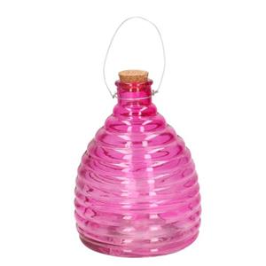 Svenska Living Wespenval - Met Hengel - Roze - Glas - 21 Cm