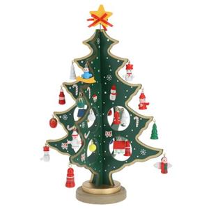 Christmas Decoration Houten Kerstboom Met Hangers 26 Cm -kinderen