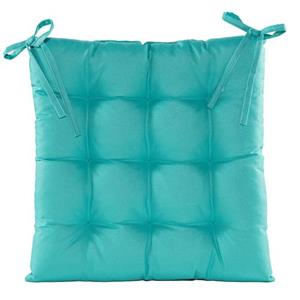 Anna's Collection Stoelkussen - Turquoise Blauw- 38 X 38 Cm