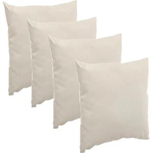 Hesperide 4x Stuks Bank/sier/tuin Kussens Voor Binnen En Buiten - Beige - 40 X 40 Cm