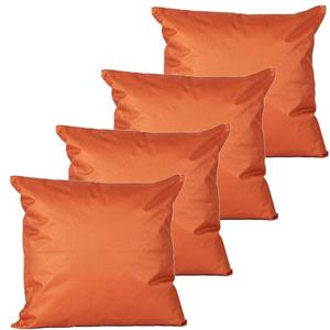 Anna's Collection Buitenkussens - 4x - Oranje - 60 X 60 Cm