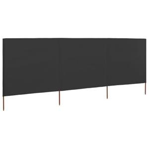 bonnevie 3-teiliges Windschutzgewebe Raumteiler 400 x 120 cm Anthrazit vidaXL