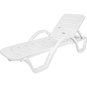 Siesta Ligstoel Havana; 187x54x30 cm (LxBxH); wit; 2 stuk / verpakking