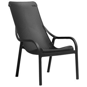 Nardi Ligstoel Net; 90x61x99 cm (LxBxH); antraciet; 2 stuk / verpakking