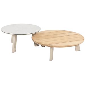 4 Seasons Outdoor Emma set loungetafels 65 cm rond en 80 cm rond teak latte Taste 4SO