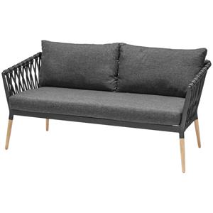 Vega 2-persoons Sofa Asola; 162x80x76 cm (BxDxH); antraciet