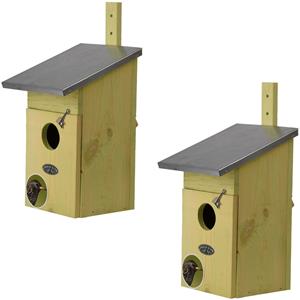 2x Vogelhuisjes/nestkastjes spreeuwen cm -