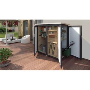 WEKA Tuinkast Garten Q Terras Antraciet 170x160cm