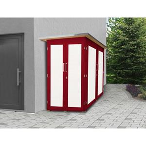 WEKA Tuinkast Garten Q Kompakt Rood 224x217cm