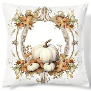 Decoflorall Kussenhoes Witte pompoentjes #29 mooie kussenhoes 45*45 cm