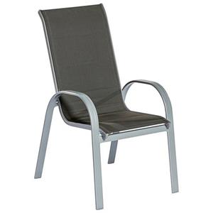 MERXX Stoel met hoge rugleuning Amalfi di lusso set van 2, grafiet (2 stuks)