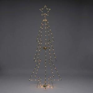KONSTSMIDE LED Baum "LED Metallweihnachtsbaum mit Top-Stern, 140 bernsteinfarbene Dioden"