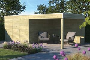 Gardenas | Tuinhuis QBH2 300x300 + Ext 300 | Hogedruk Geïmpregneerd Groen