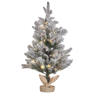 BELIANI Kerstboom wit verlicht 90 cm MALIGNE