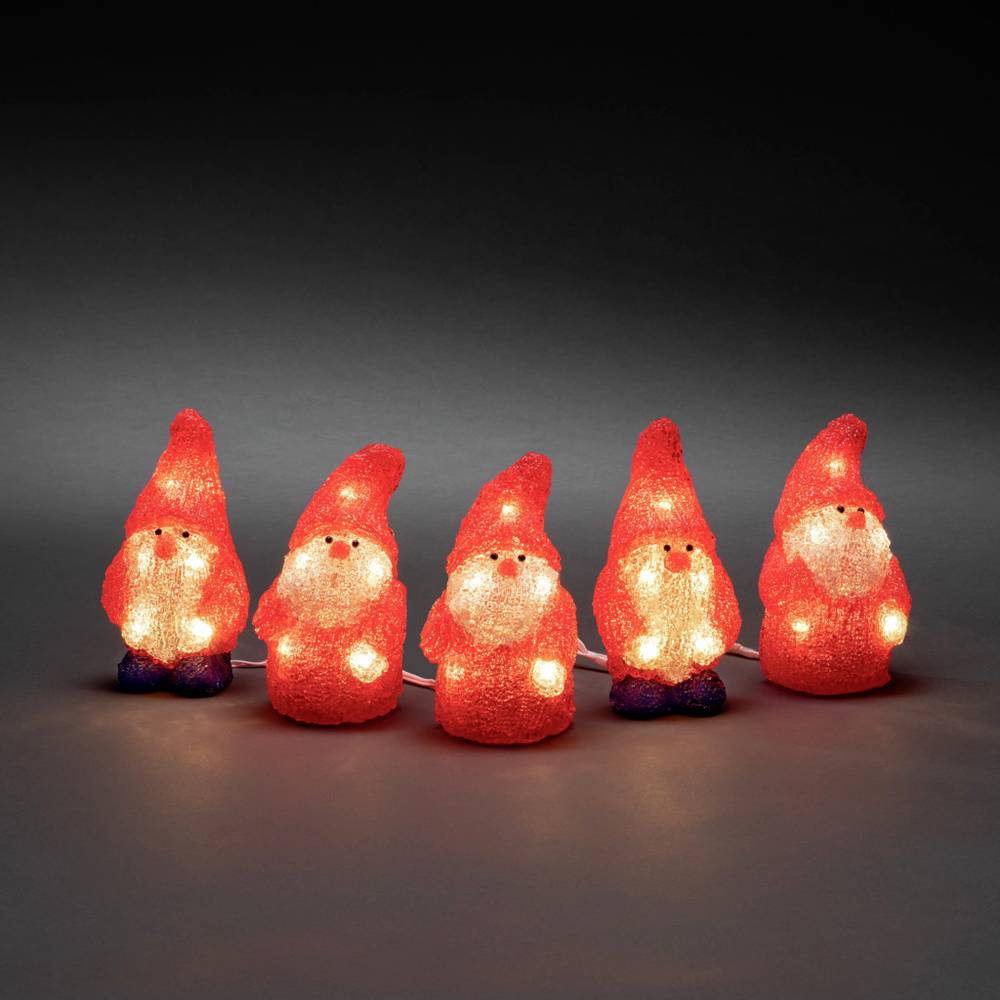 Konstsmide 6240-103 Acryl figuur Energielabel: G (A - G) Kerstman Warmwit LED Rood