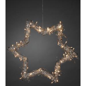 konstsmide Kranz mit Beleuchtung Stern Warmweiß LED Silber EEK: G (A - G)