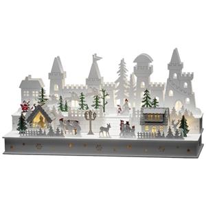 konstsmide LED-Szenerie Weihnachtsmarkt Warmweiß LED Warmweiß Timer, mit Schalter