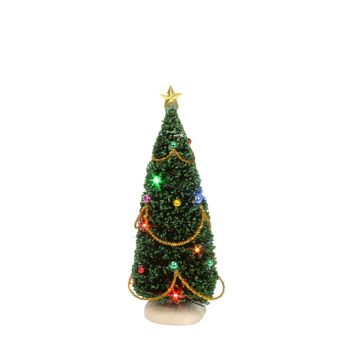 Luville Kerstboom met verlichting 15 cm hoog - 
