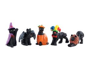 LEMAX Halloween cats, set of 5 - 