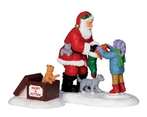 LEMAX Santa and kittens - 