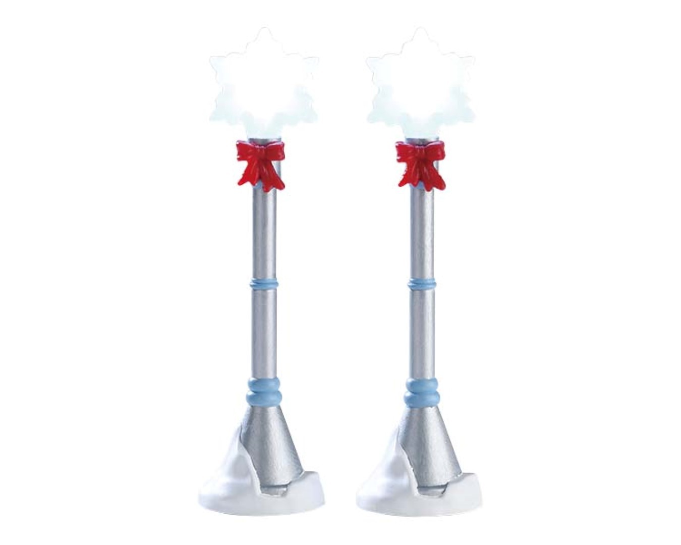 LEMAX Snowflake lamp post set of 2 b/o 4.5v - 