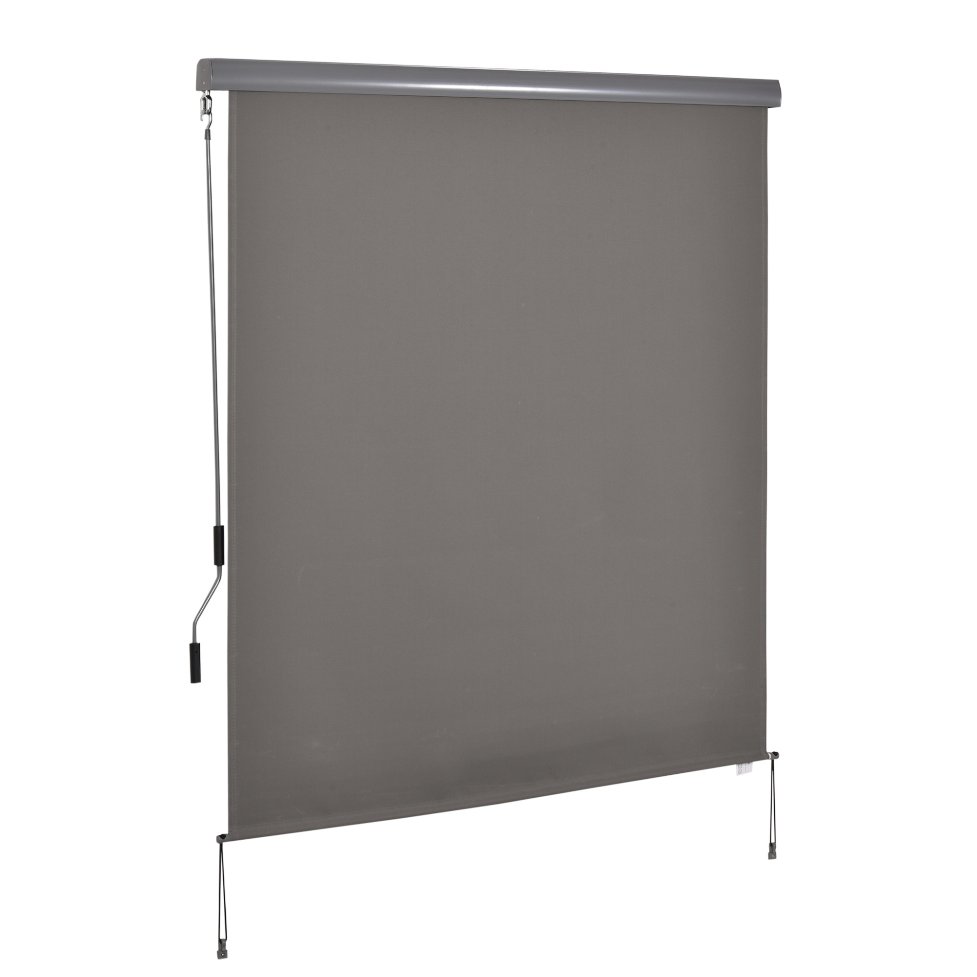 Sunny Verticale Aluminium Balkonluifel met Handzwengel UV50+ Grijs 160 x 250 cm