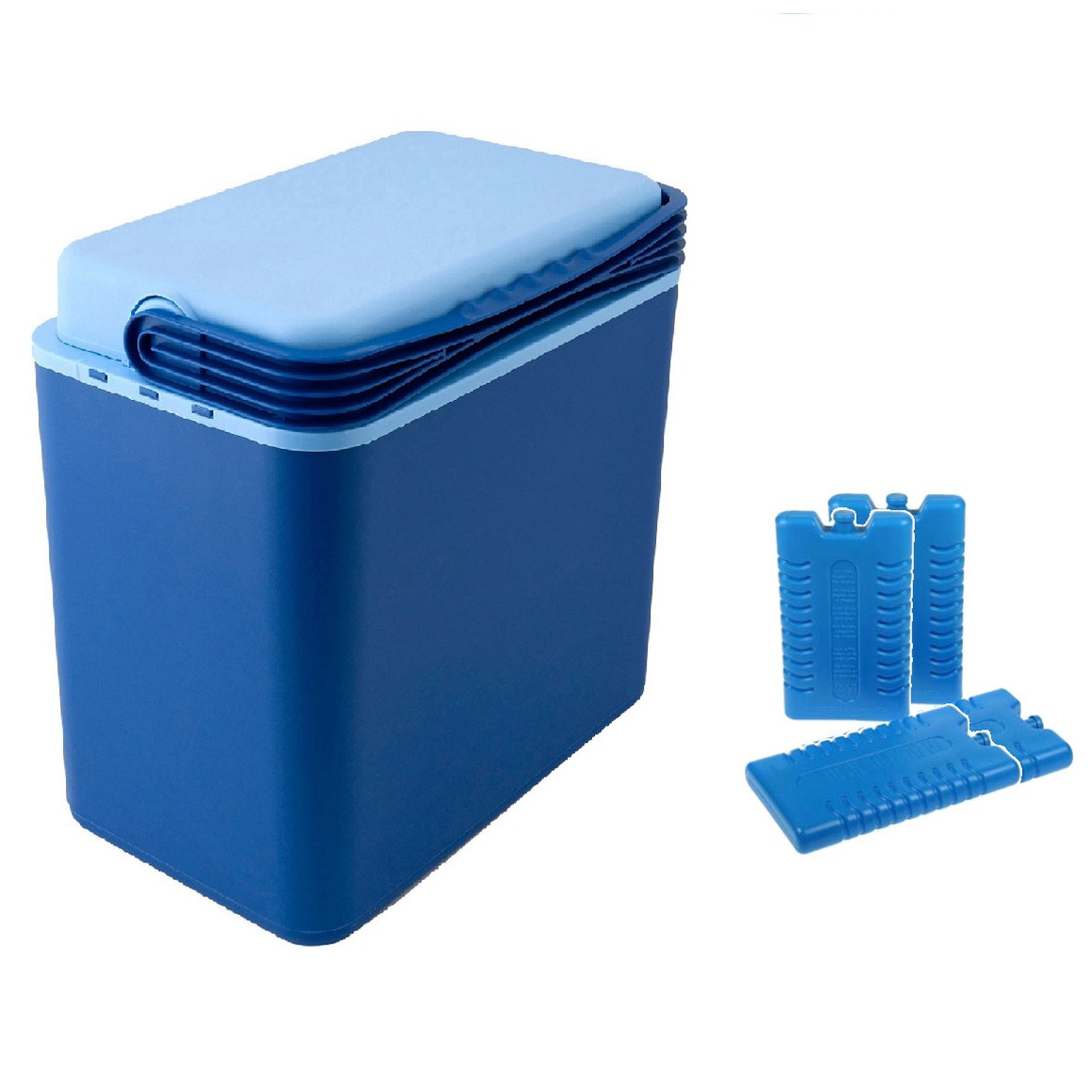 Cosy & Trendy Koelbox donkerblauw 24 liter x 25 x cm incl. 4 koelelementen -
