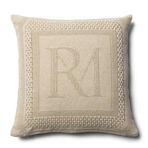 Rivièra Maison Riviera Maison Kussenhoes Beige geborduurd 50x50 - Monogram Jacquard