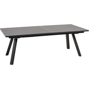 LesliLiving Uittrektafel Castilla Negro Exclusive 163/203x93cm