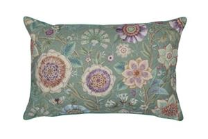 Pip Studio Viva Las Flores Quilted Cushion Green 45x70 cm