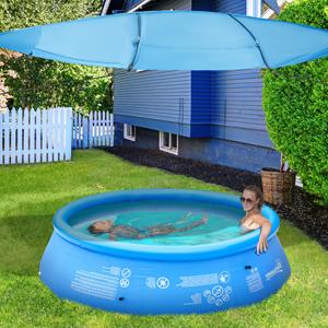 Outsunny Pool Sonnenschutzdach 360x175x120cm für 3,65m Whirlpool Überdachung, Blau, UV-Schutz & wetterfest, ideale Poolabdeckung   Aosom.de