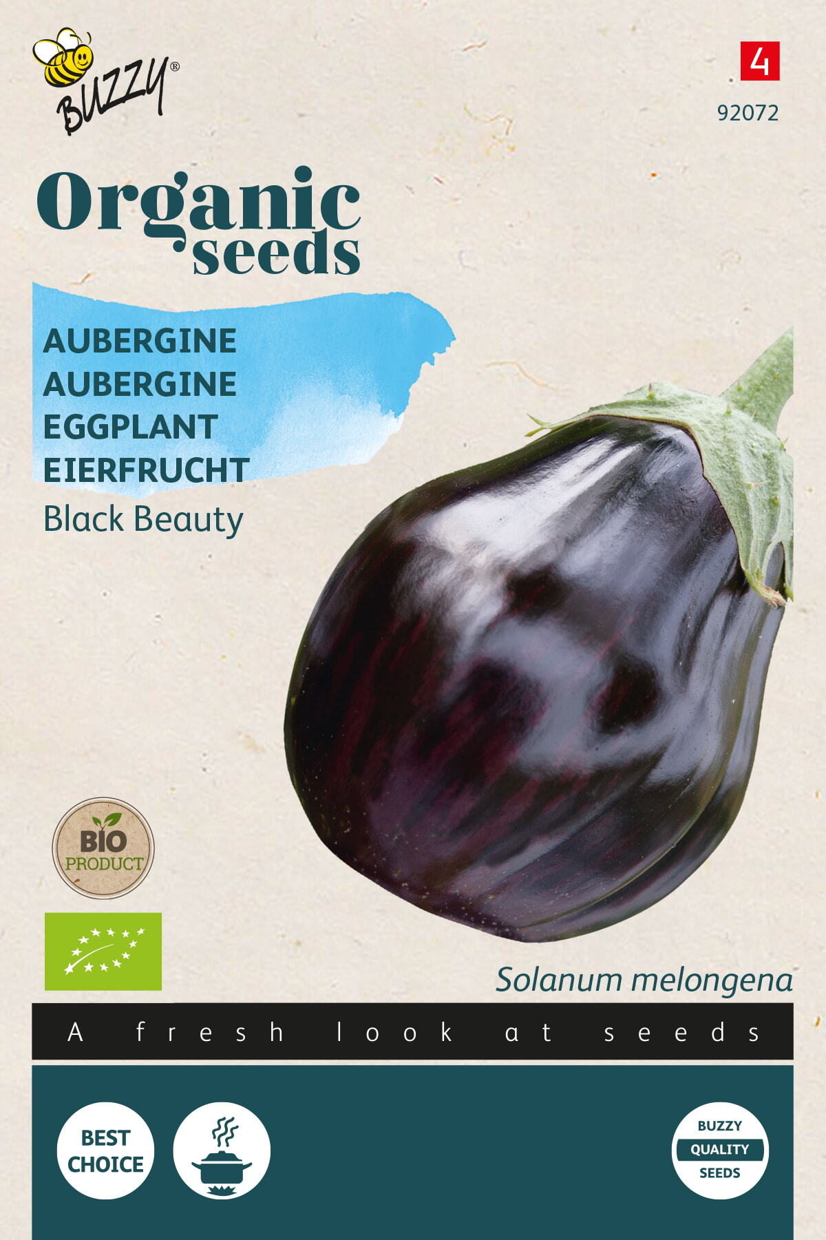 Buzzy Organic Aubergine Black Beauty (BIO) - 