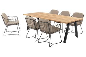 Taste by 4 Seasons Diningset Ambassador Prego 7-delig Teak 240 x 100 cm