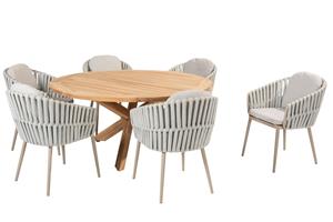 Taste by 4 Seasons Diningset Prado Eva 7-delig Teak Ø160 cm