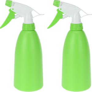 Merkloos Set van 2x groene plantenspuiten 480 ml -