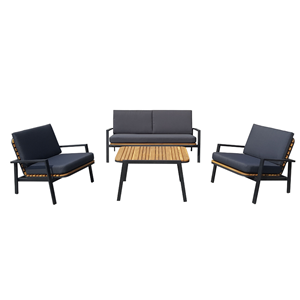 SenS-Line  Loungeset Dexter Acacia Hardhout - Zwart