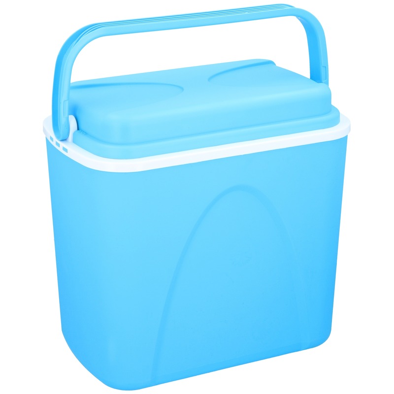 Merkloos Voordelige grote blauwe koelbox 24 liter -
