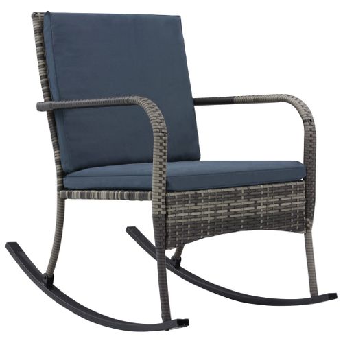 The Living Store  Poly Rattan - Tuinschommelstoel Poly Rattan Antraciet - Tls47748