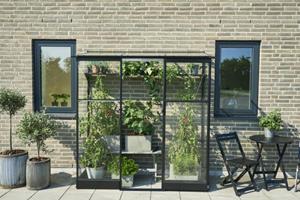 Halls QUBE LT 26 - Muurkas - Zwart - Veiligheidsglas - 1,23 m²