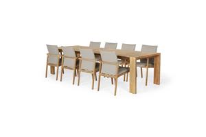 SUNS Diningset Erice Florine 9-delig Teak 300 x 100 cm