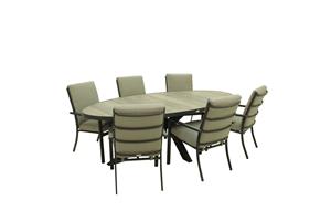 Relax Diningset Oakland Sergio Ovaal 7-delig 240 x 115 cm
