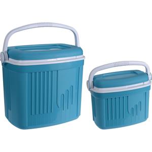 Merkloos Koelboxen - set 2x - 8L en 32L - kunststof - blauw -