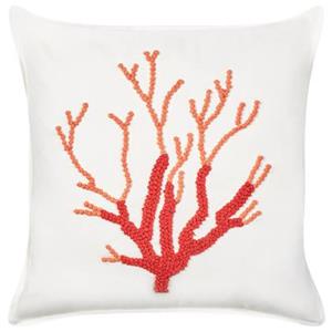 Beliani  CORAL - Sierkussen - Wit - 45 x 45 cm - Katoen