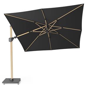 Platinum Challenger T2 premium zweefparasol 300x300 cm teak mast faded black