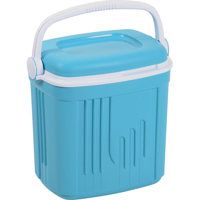 Merkloos Koelbox kunststof blauw 20 liter -