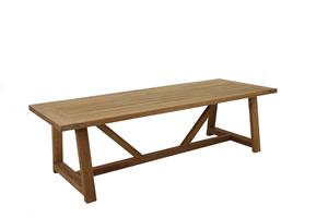 GrandTree Tafel Novara Natural Teak 260 x 100 cm