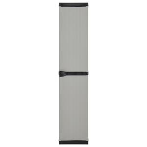 vidaXL Tuinkast met 3 schappen 34x40x168 cm grijs en zwart