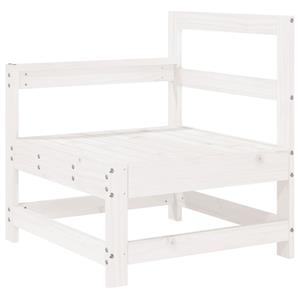 vidaXL 5-delige Loungeset massief grenenhout wit