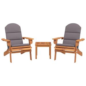 vidaXL 3-delige Loungeset Adirondack massief acaciahout